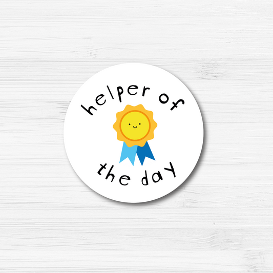 40mm Helper Of The Day Stickers