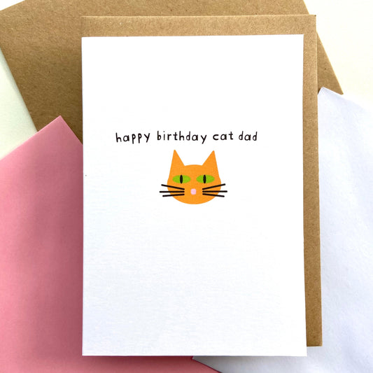 Happy Birthday Cat Dad Card