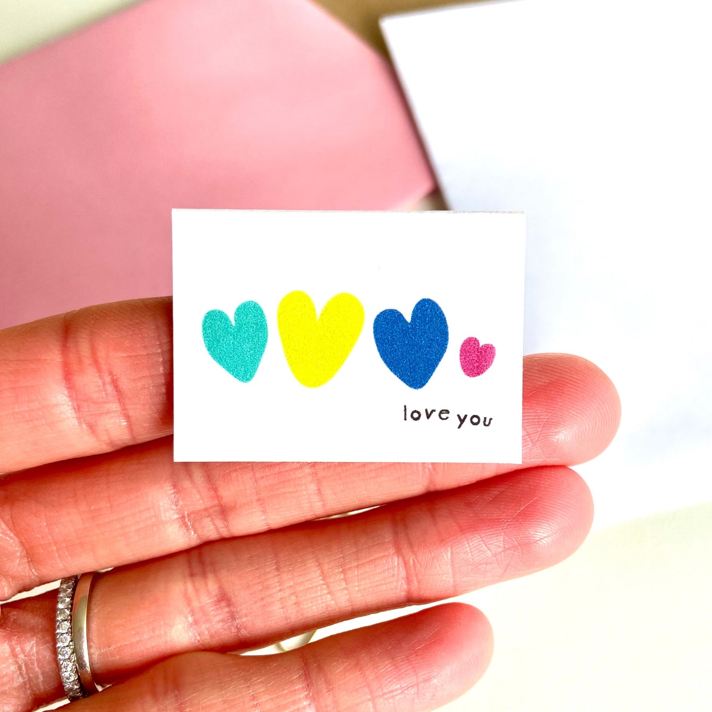 Tiny Love You Hearts Card