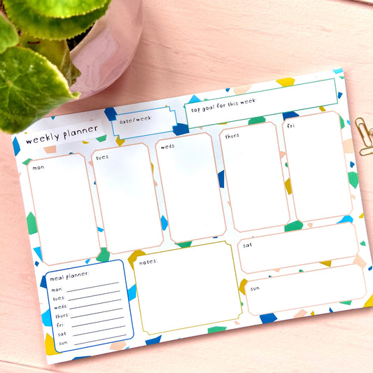 Terrazzo Print A4 Weekly Planner