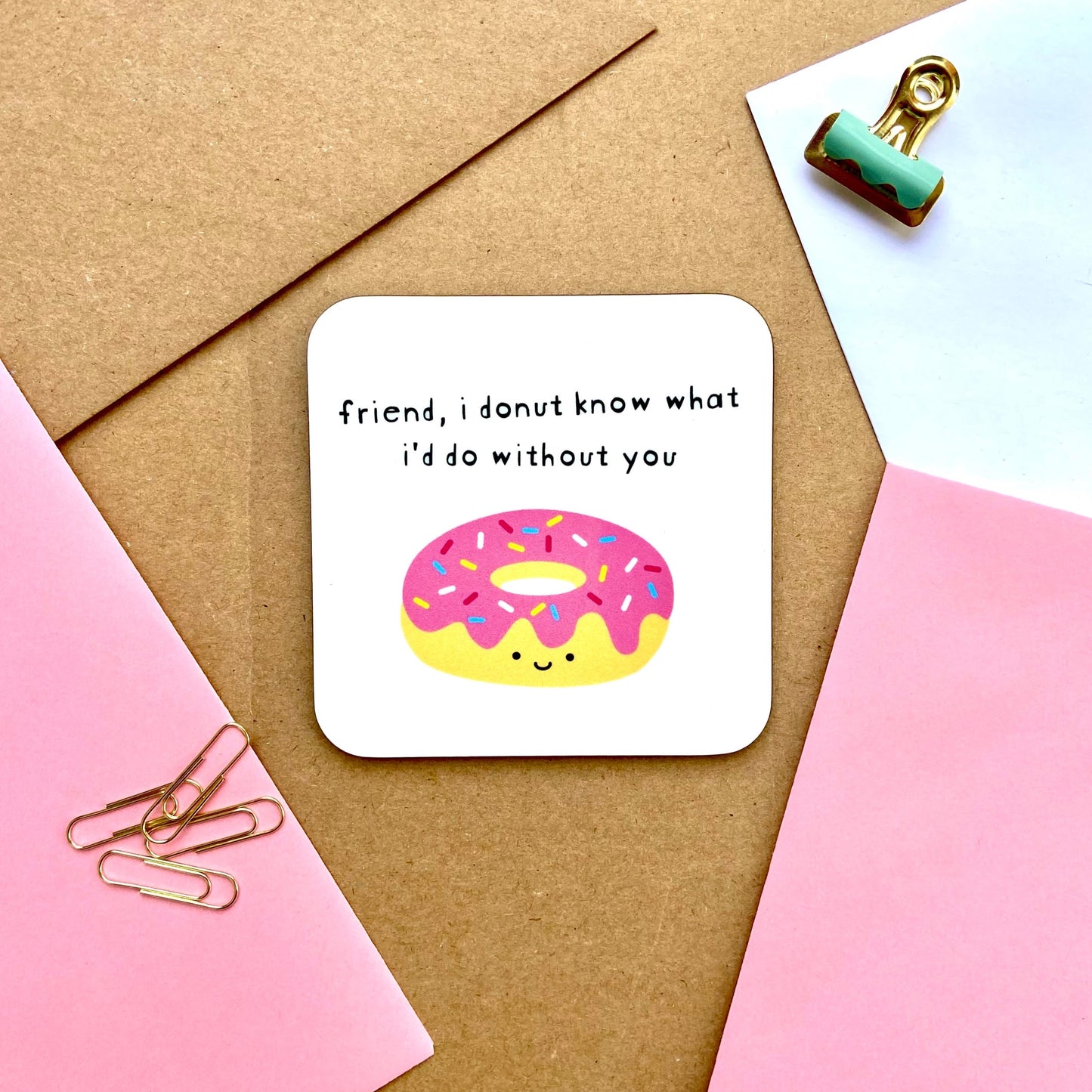 Best Friend Donut Coaster