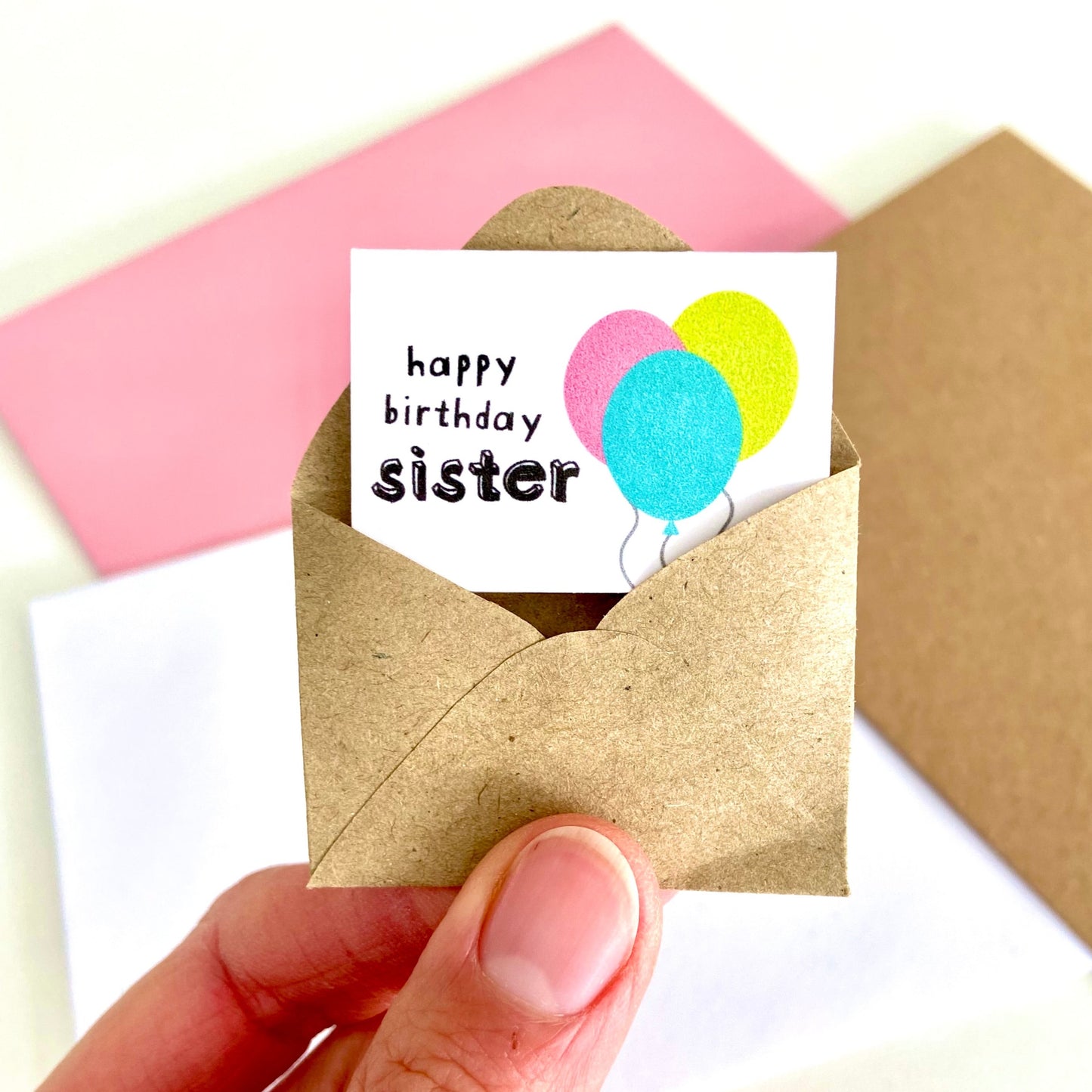 Tiny Sister Birthday Card