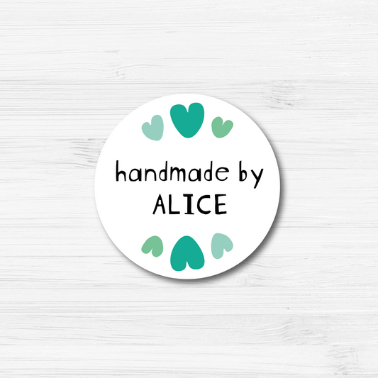 30mm Personalised Handmade By Stickers