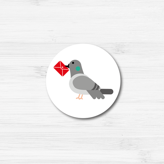 30mm Pigeon Mail Stickers