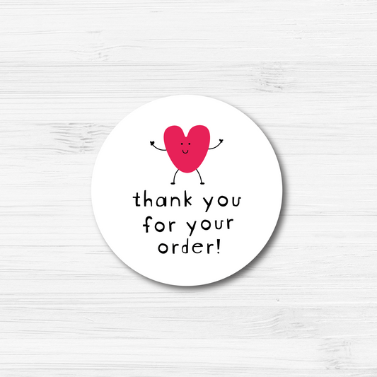 30mm Thank You For Your Order Stickers
